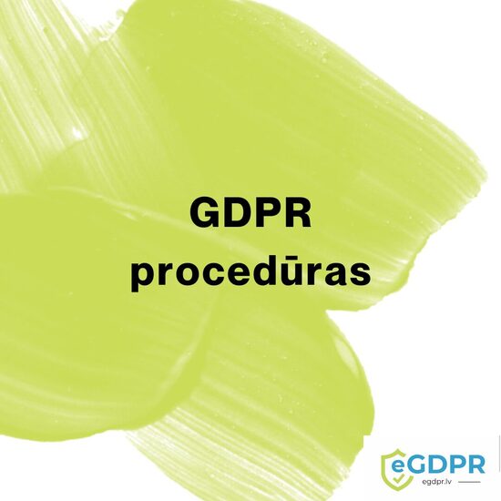 GDPR procedūras